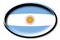 Argentina - round country flag with an edge