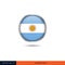 Argentina round flag vector design.