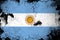 Argentina rusty and grunge flag illustration