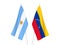 Argentina and Venezuela flags