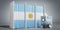 Argentina - voting booths with country flag