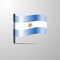 Argentina waving Shiny Flag design vector