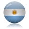 Argentine flag glass icon vector illustration