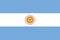 Argentinian national flag in accurate colors, official flag of argentina in exact colors