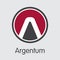 Argentum - Virtual Currency Coin Pictogram.