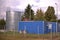 Arges Romania - 09 26 2020: drinking water tank to supply houses financed from European funds. barometric pressure watch