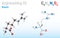 Arginine (Arg, R) amino acid molecule. (Chemical formula C6H14N4O2)