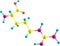 Arginine molecular structure on white background