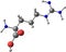 Arginine molecular structure on white background