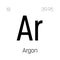 Argon, Ar, periodic table element