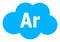 Argon Cloud Raster Icon Illustration