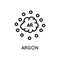 Argon Gas Vector Icon. Laser Welding, Arc Welding, Contact Welding, Manufacturing, Industry, Medicine, Fire Fighting