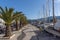 ARGOSTOLI, KEFALONIA, GREECE - MAY 26 2015: Panorama of Embankment of town of Argostoli, Kefalonia, Greece