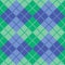 Argyle Design in Green and Blue