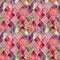 Argyle geometric abstract watercolor seamless pattern texture