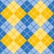 Argyle Pattern in Blue and Yellow