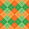 Argyle Pattern in Green and Orange