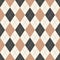 Argyle pattern seamless in grey and  beige. Geometric stitched diamond vector graphic background for gift wrapping paper, socks.
