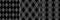 Argyle pattern set in black and dark grey. Seamless diamond rhombus check stitched background graphic vector for socks, wallpaper.
