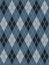 Argyle print in blue, gray and black colors