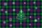 Argyll District tartan at the base for a Christmas or New Year card or for designing a website in a Christmas style with a