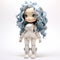 Aria: Luminous 3d Vinyl Toy With White Curls And Blue Eyes