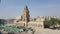 Arial view of Abrasive blasting and Sand blasting on historic building