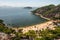 Arial view of famous Praia Vermelha Beach