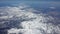 Arial View Looking Down Over Snowy mountains 2