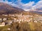 Arial view of Pieve D`Alpago