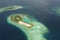 Arial view of a resort island