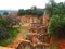 ARIAL VIEW OF ROOFLESS WALLS OF INNER STRUCTURE OF OLD FORT