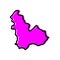 Ariana division of Tunisia vector map illustration
