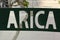 Arica town sign