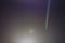 aricraft contrail and  lens flair