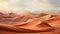 Arid Africa Majestic mountains, rippled sand dunes, striped grass generated by AI