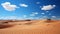 Arid Africa Majestic sand dunes ripple in extreme heat generated by AI