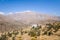 The arid countryside in the south of the island , in Europe, Greece, Crete, towards Preveli, By the Mediterranean sea, in summer,