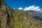 The arid countryside in the south of the island , in Europe, Greece, Crete, towards Preveli, By the Mediterranean sea, in summer,