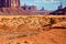 Arid Desert Landscape in Monument Valley