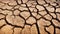 arid dried cracked earth