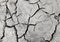 Arid dry soil soil cracked with large cracks due to drought in the field gray burst