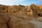 Arid earth over the blue sky