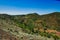 Arid hills with sparse outback vegetation in he northern Flinders Ranges