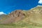 Arid mountain landscape near Aconcagua highrst peak of South America