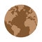 arid planet earth icon