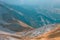 An arid valley in the Sibillini Mountains National Park Marche, Italy