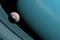 Ariel or Uranus I orbiting between the rings of Uranus planet. 3d render