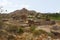 Ariel view of Achyuta Raya Temple complex from Matanga Hill. Hampi, Karnataka. Sacred Center.