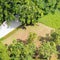 Ariel view of Peaceful modern garden background